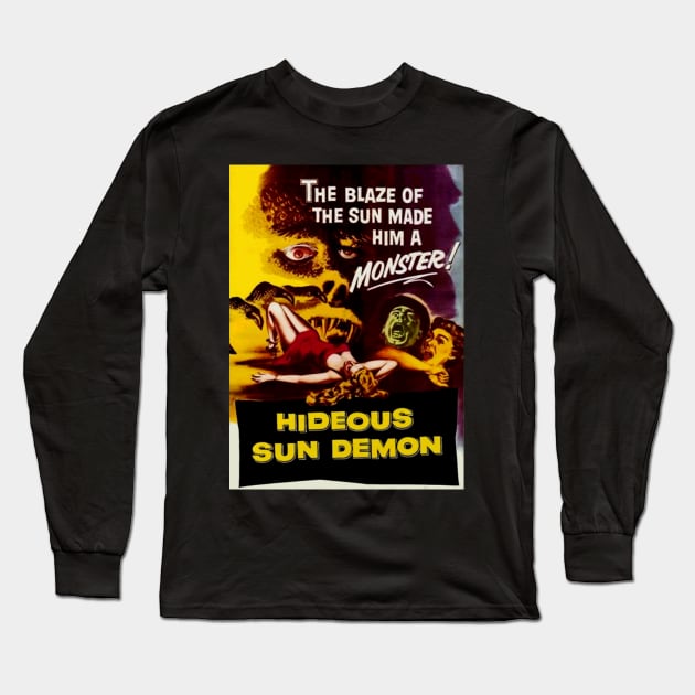 Classic Science Fiction Movie Poster - Hideous Sun Demon Long Sleeve T-Shirt by Starbase79